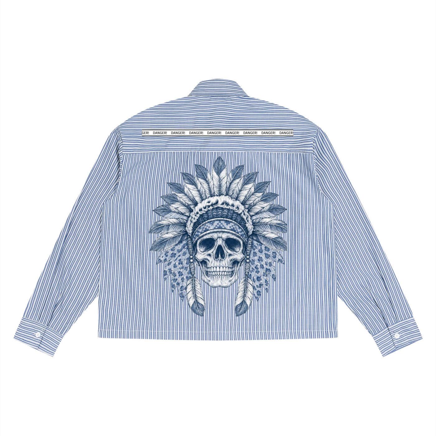 PIA BOLTE® DANGER SKULL BOXY STRIPED SHIRT