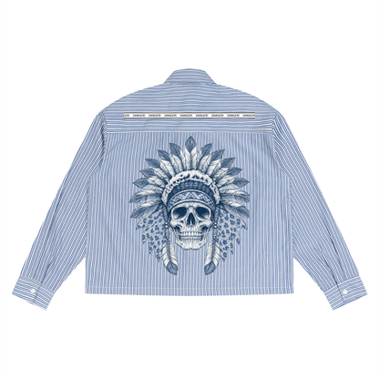 PIA BOLTE® DANGER SKULL BOXY STRIPED SHIRT