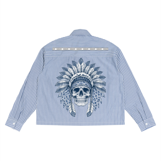 PIA BOLTE® DANGER SKULL BOXY STRIPED SHIRT