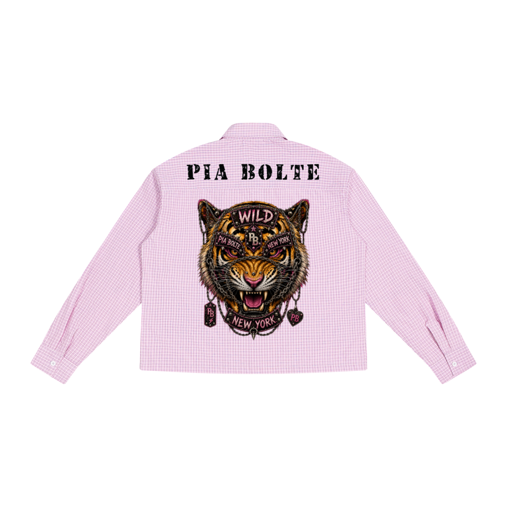 PIA BOLTE® WILD TIGER PLAID BOXY SHIRT