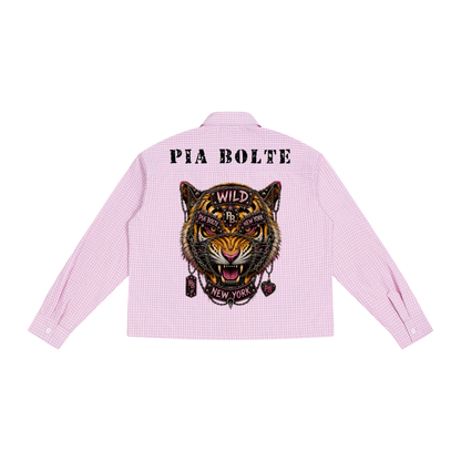 PIA BOLTE® WILD TIGER PLAID BOXY SHIRT