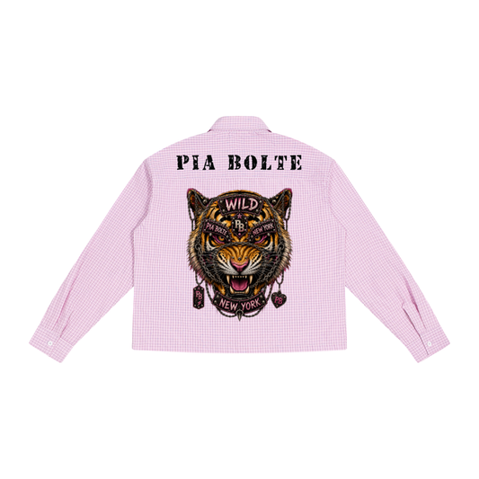 PIA BOLTE® WILD TIGER PLAID BOXY SHIRT
