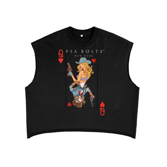 PIA BOLTE® Tank-Top | Red Pink Cowgirl Card Queen