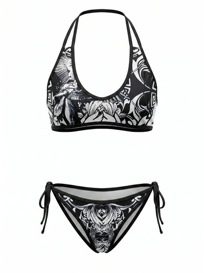 Bikini black/white patterned ᴸᴵᴹᴵᵀᴱᴰ - PIA BOLTE® COUTURE