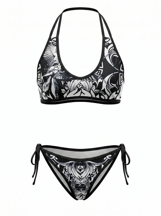 Bikini black/white patterned ᴸᴵᴹᴵᵀᴱᴰ - PIA BOLTE® COUTURE