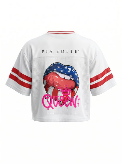 Boxy T-Shirt amercian Kiss👌 - PIA BOLTE® COUTURE