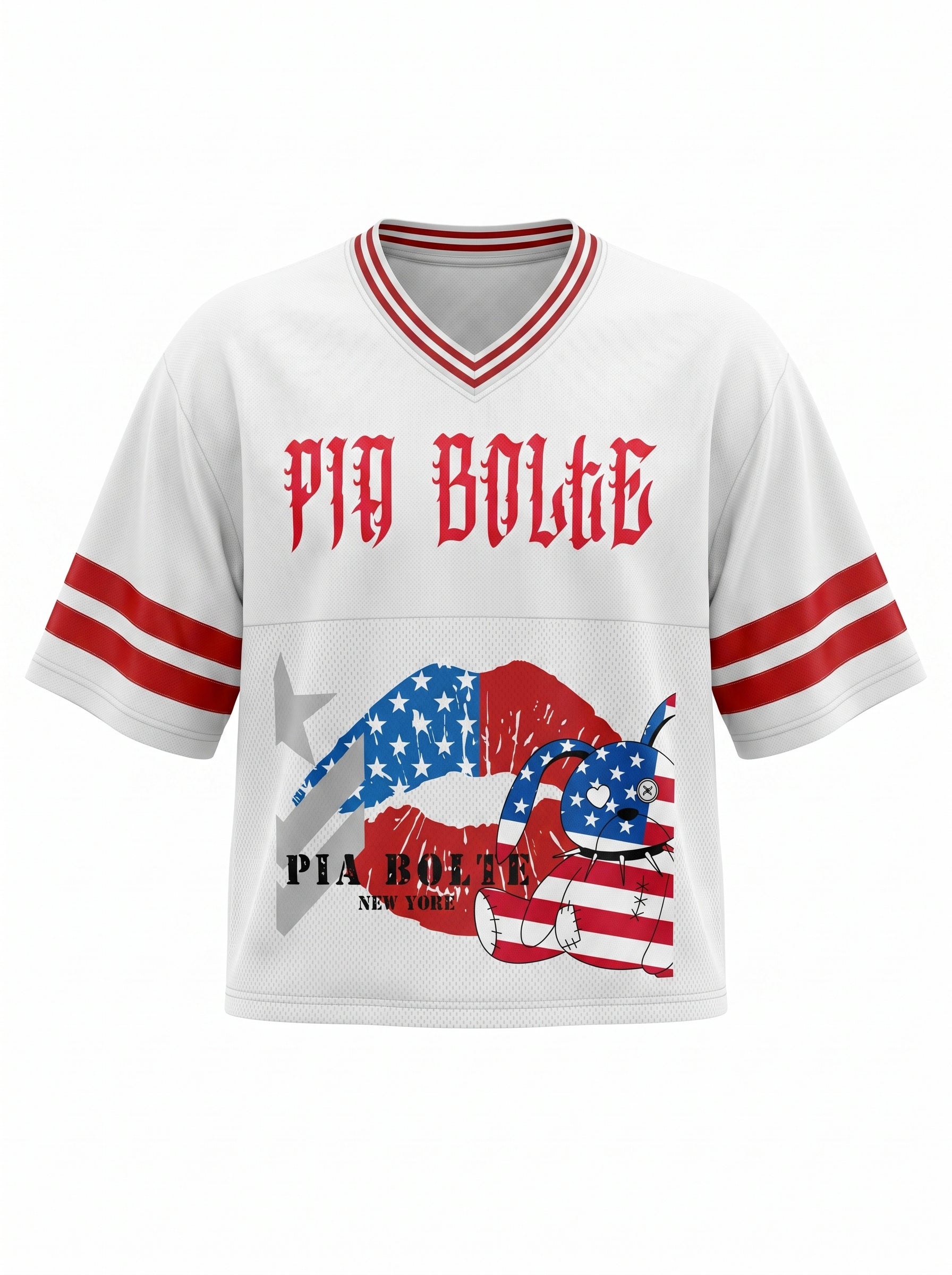 Boxy T-Shirt amercian Kiss👌 - PIA BOLTE® COUTURE