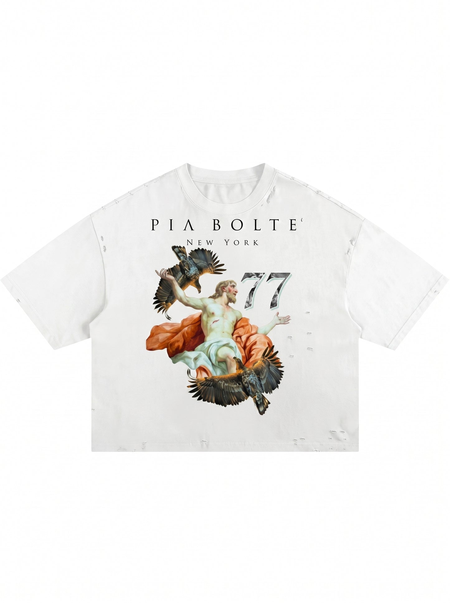 Boxy T-Shirt Jesus 77 ᴸᴵᴹᴵᵀᴱᴰ - PIA BOLTE® COUTURE