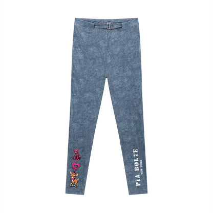 PIA BOLTE® PINK REBEL ICONS DENIM-LOOK LEGGINGS