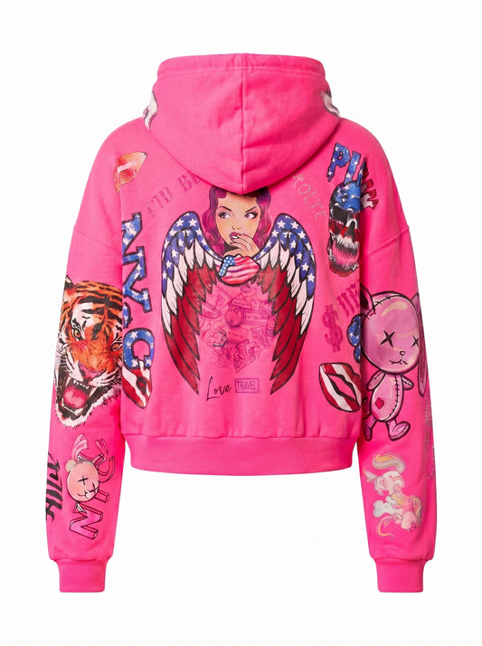 CROP neon pink Angel NYC - PIA BOLTE® COUTURE