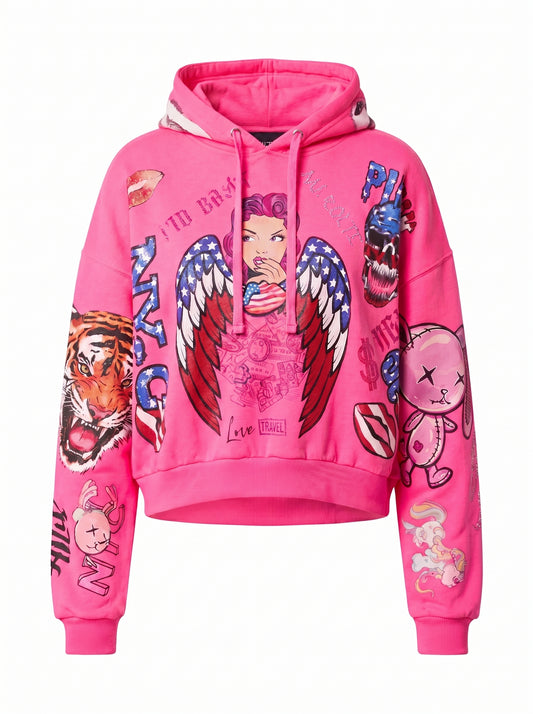 CROP neon pink Angel NYC - PIA BOLTE® COUTURE