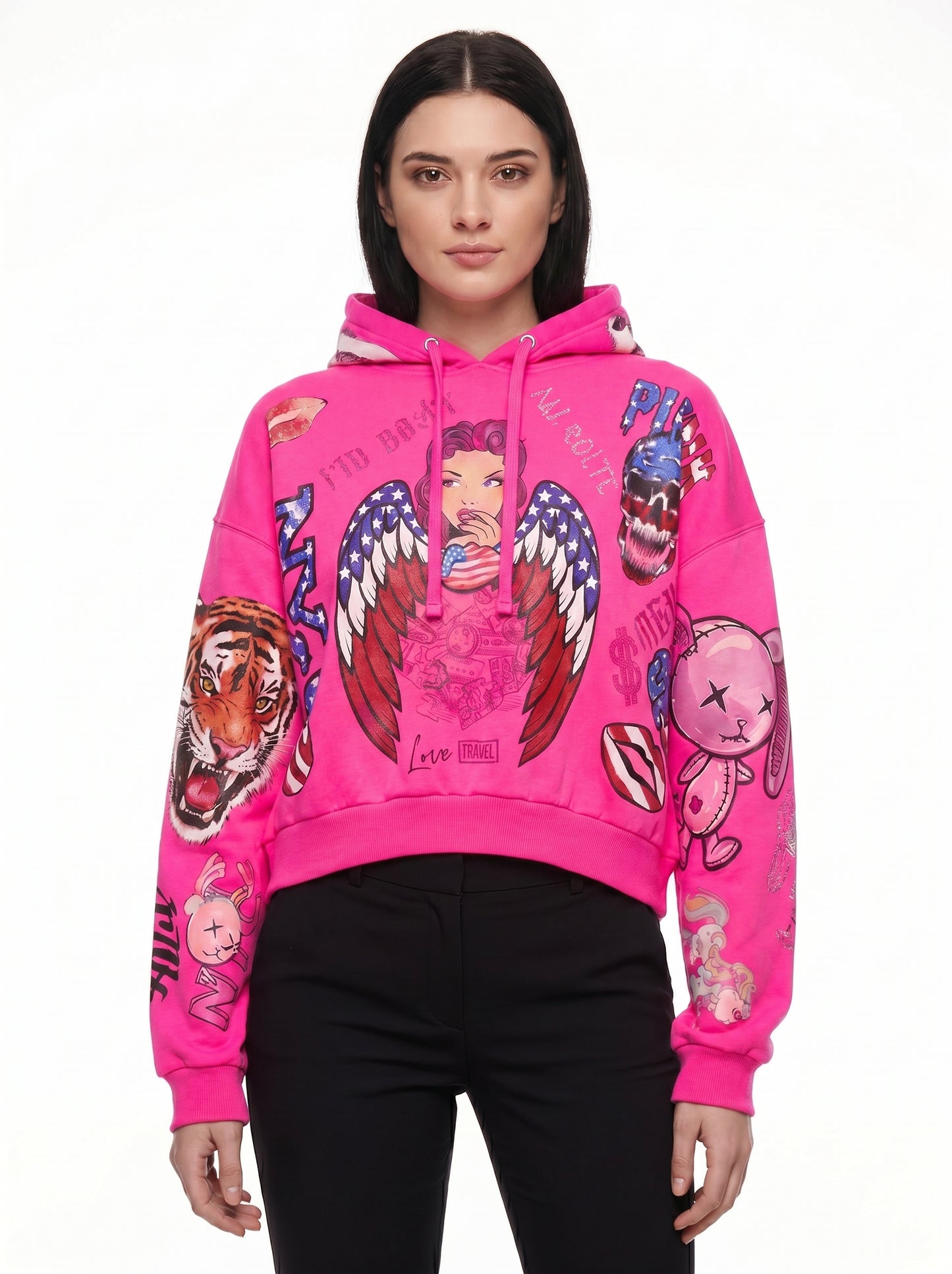 CROP neon pink Angel NYC - PIA BOLTE® COUTURE