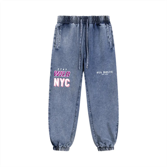 PIA BOLTE® SWEATPANTS Jeans– Snow Wash Wild NYC
