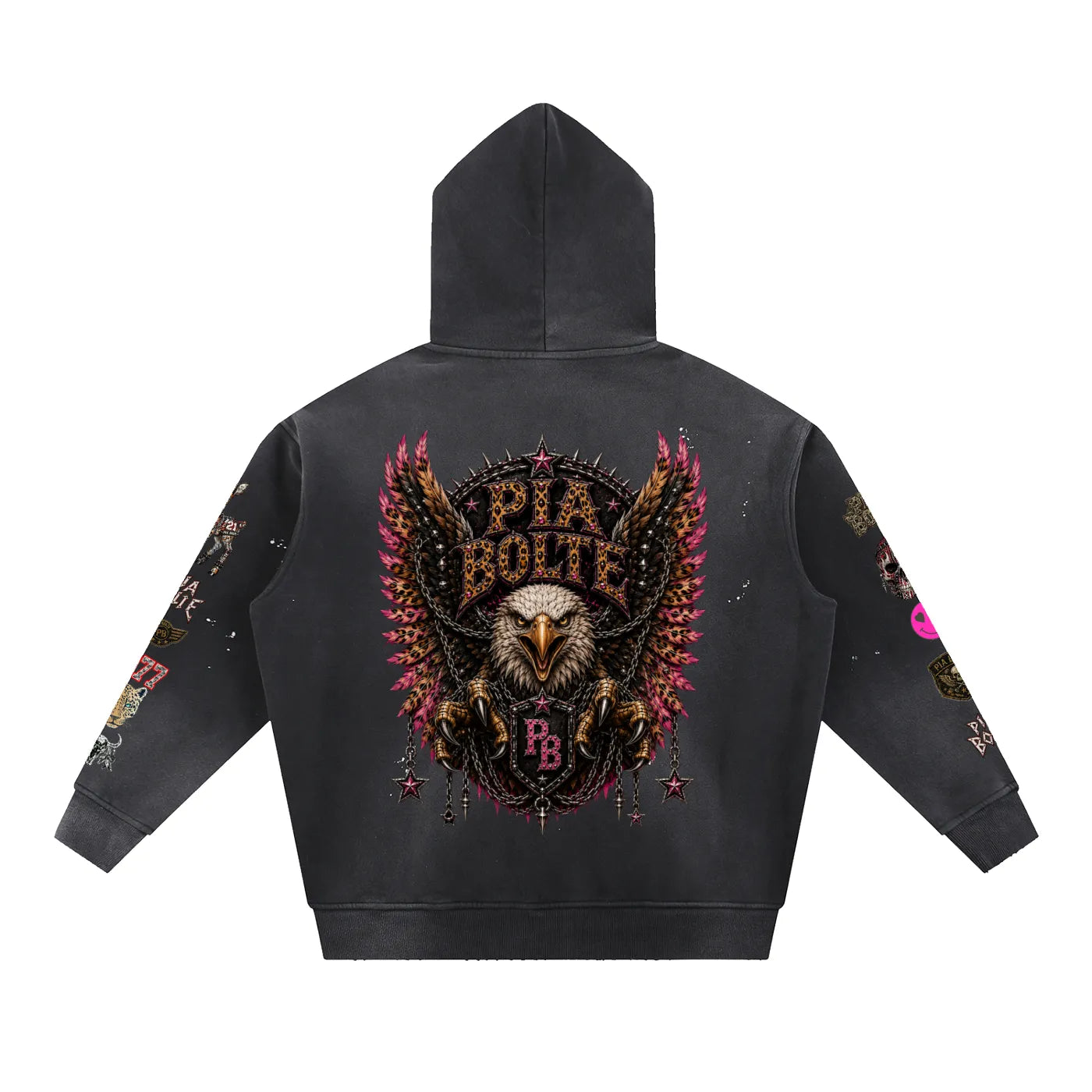 PIA BOLTE® WILD TIGER & ROCK EAGLE STATEMENT HOODIE