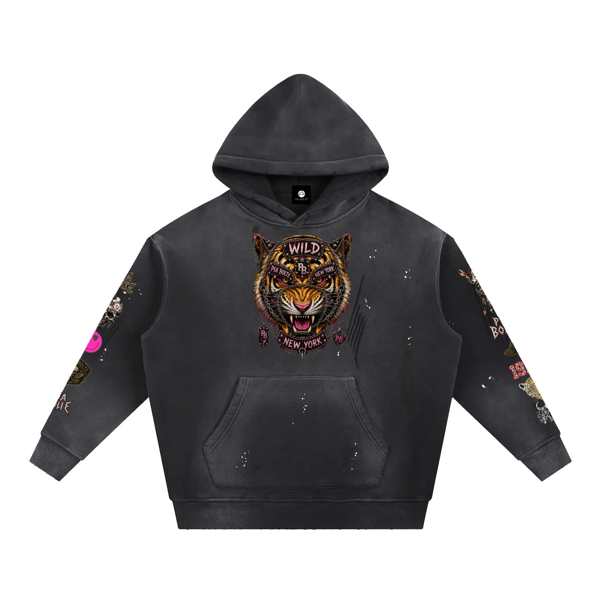 PIA BOLTE® WILD TIGER & ROCK EAGLE STATEMENT HOODIE
