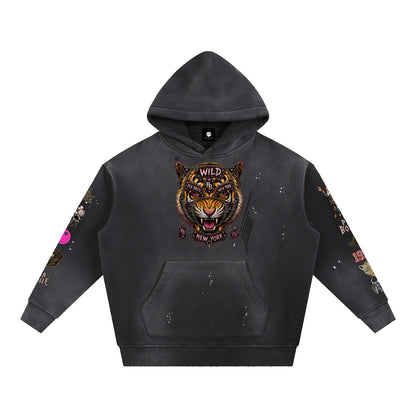 PIA BOLTE® WILD TIGER & ROCK EAGLE STATEMENT HOODIE