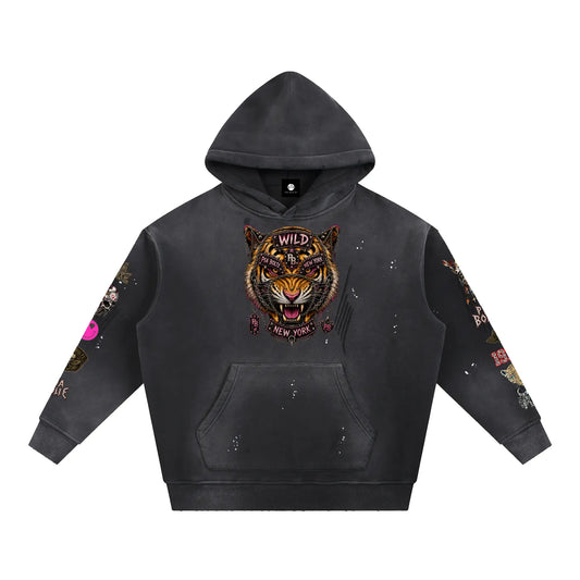 PIA BOLTE® WILD TIGER & ROCK EAGLE STATEMENT HOODIE