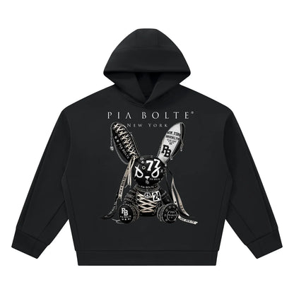 PIA BOLTE® NEW YORK REBEL BUNNY 77 STATEMENT HOODIE