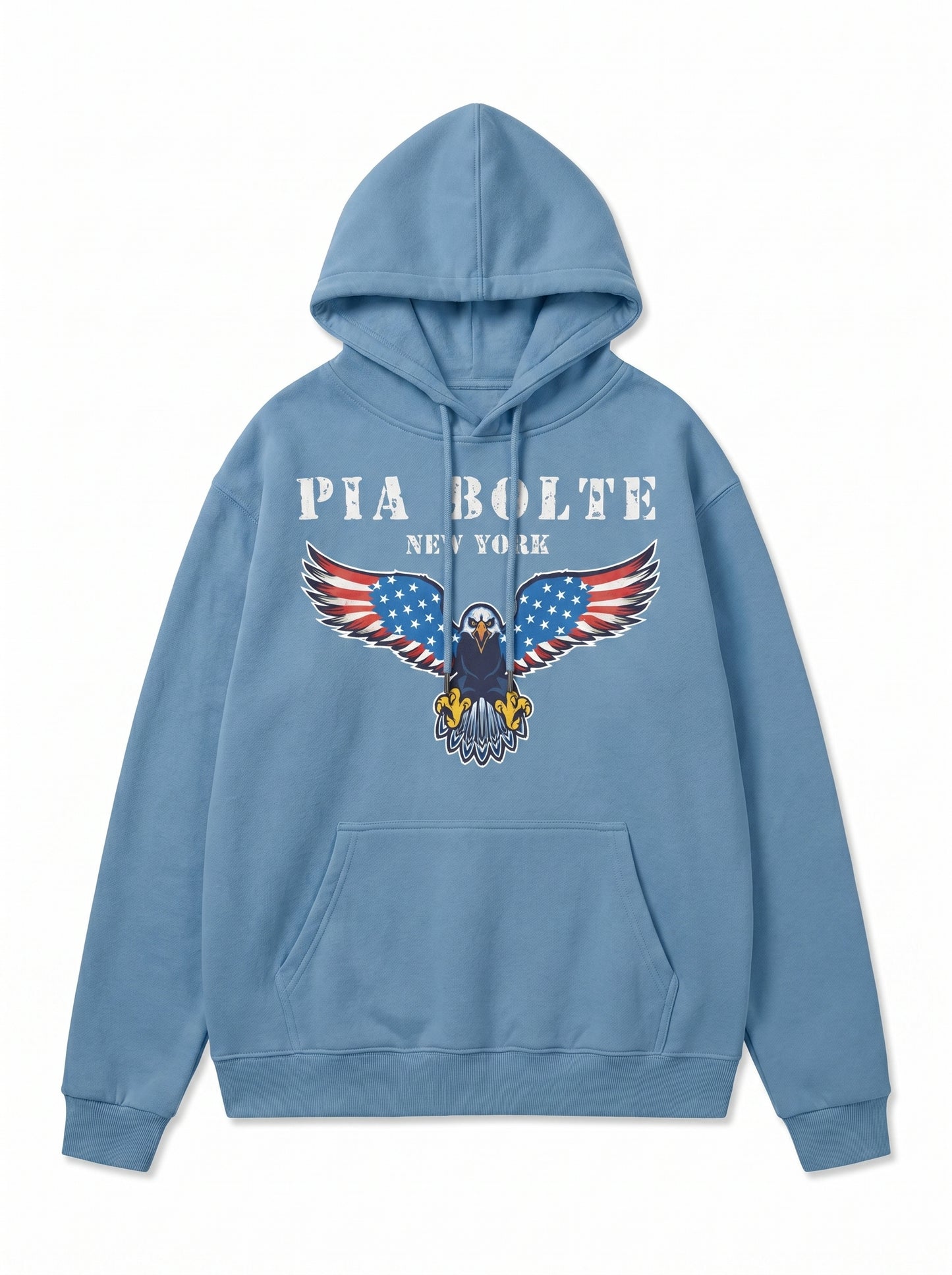 FLEECE Hoodie blue eagle chief indiana skull (unisex) - PIA BOLTE® COUTURE