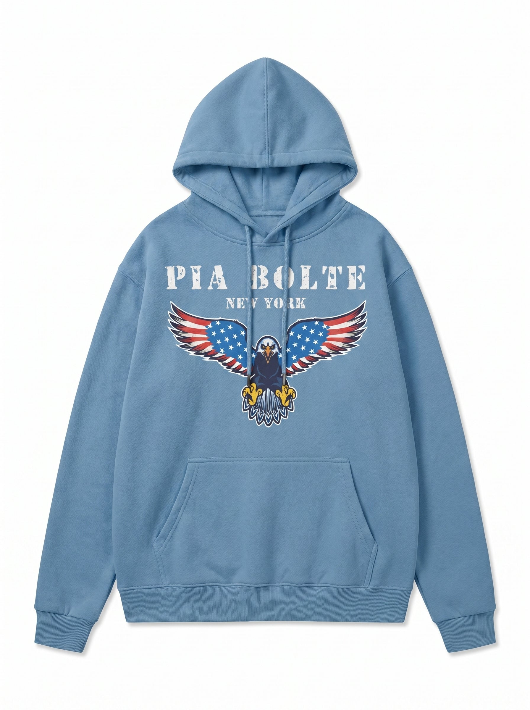 FLEECE Hoodie blue eagle chief indiana skull (unisex) - PIA BOLTE® COUTURE