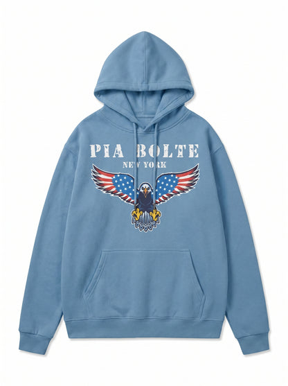 FLEECE Hoodie blue eagle chief indiana skull (unisex) - PIA BOLTE® COUTURE