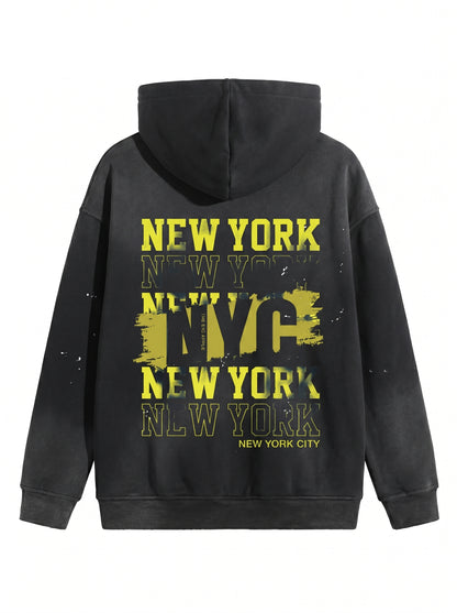 Fleece Hoodie NYC yellow