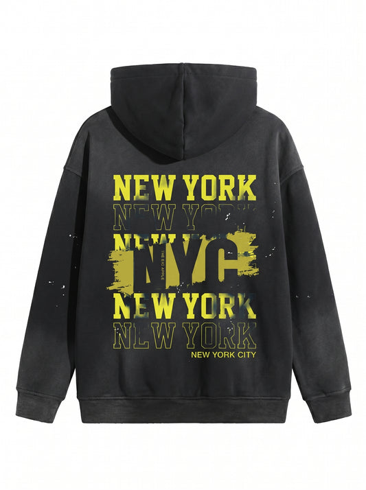 Fleece Hoodie NYC yellow