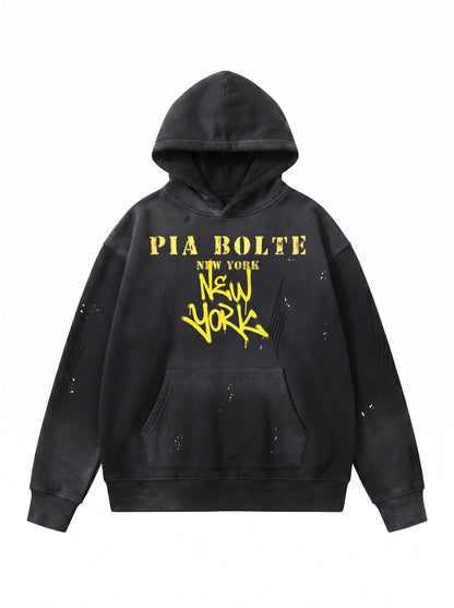 Fleece Hoodie NYC yellow
