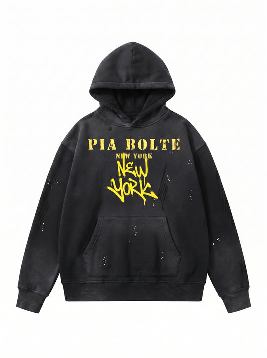 Fleece Hoodie NYC yellow