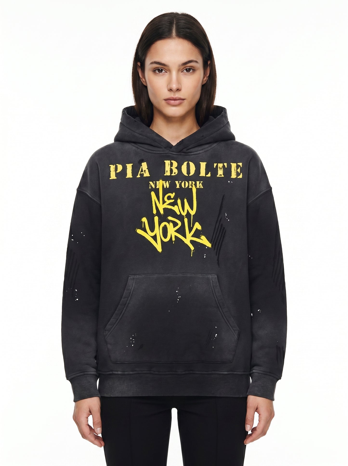 Fleece Hoodie NYC yellow