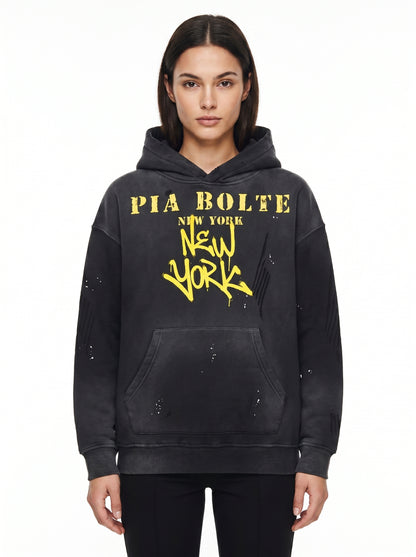 Fleece Hoodie NYC yellow