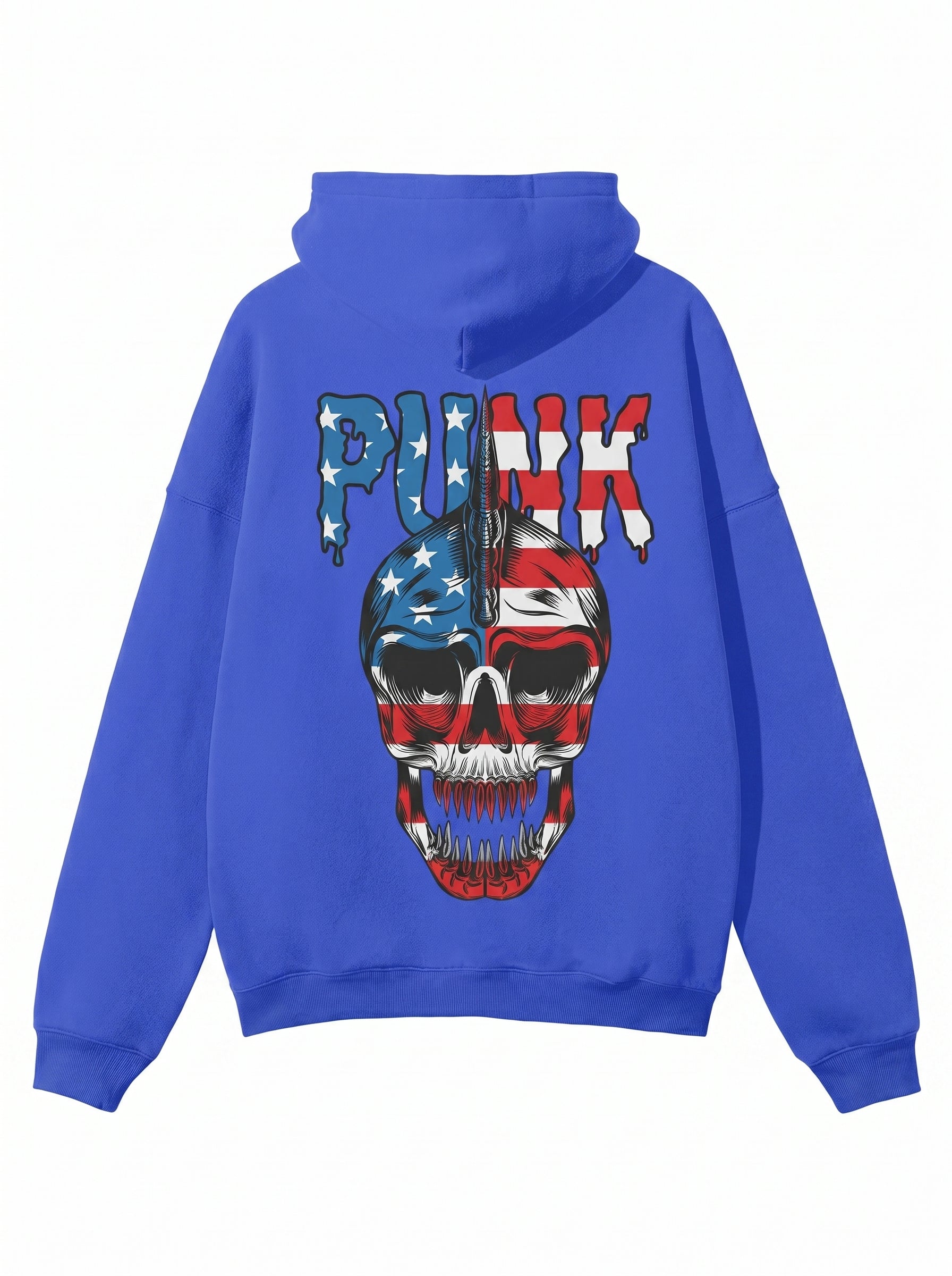 FLEECE Winter Hoodie blue Skull USA - PIA BOLTE® COUTURE