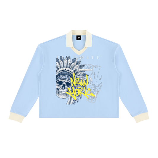 PIA BOLTE® NEW YORK SKULL PEACE COLOR BLOCK SWEATSHIRT