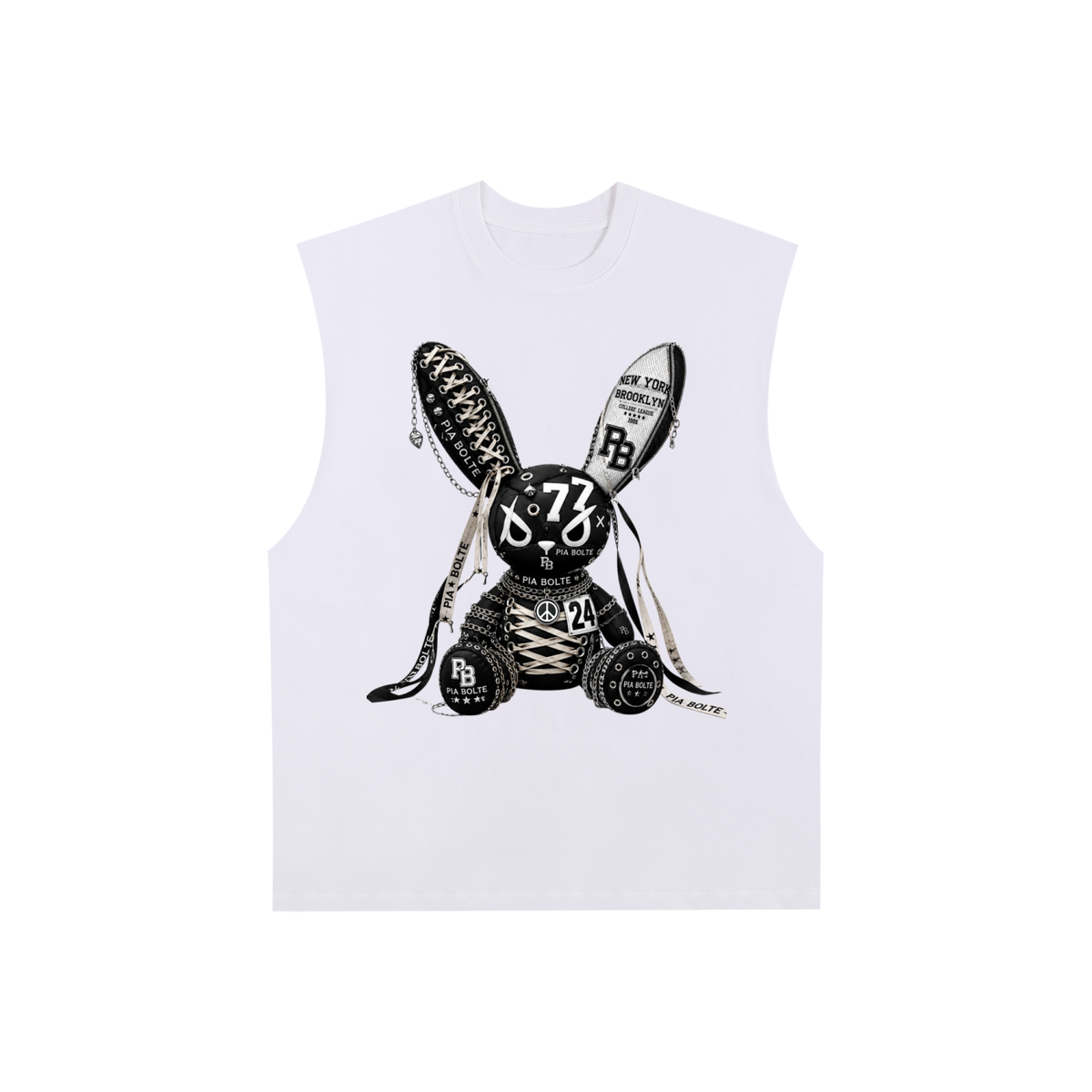 PIA BOLTE® PUNK BUNNY 77 RAW EDGE TANK TOP