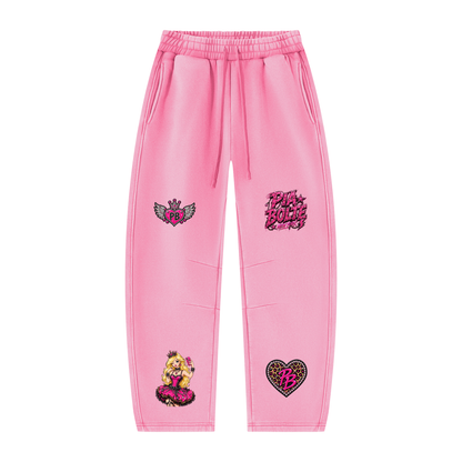 PIA BOLTE® PINK GLAM PATCH BARREL SWEATPANTS