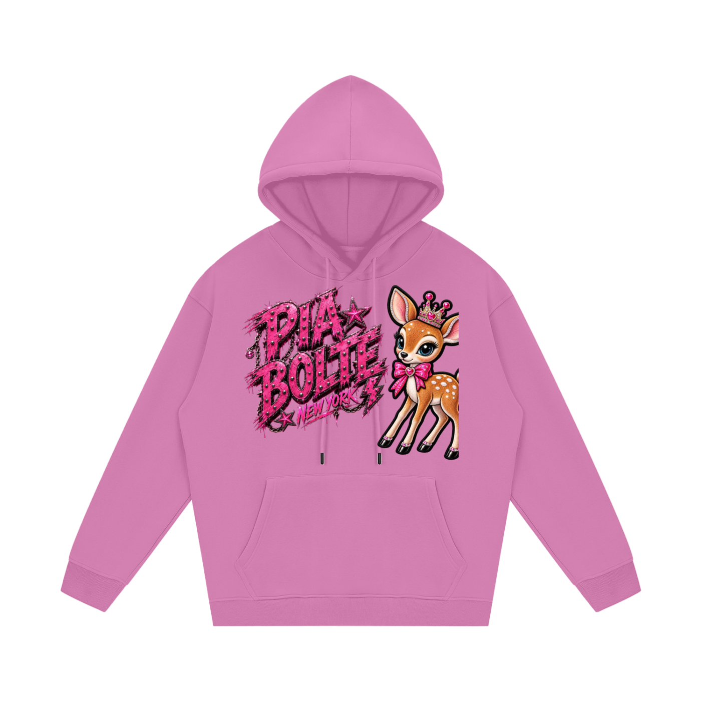 PIA BOLTE® ROCKSTAR FAWN & CAT FLEECE HOODIE