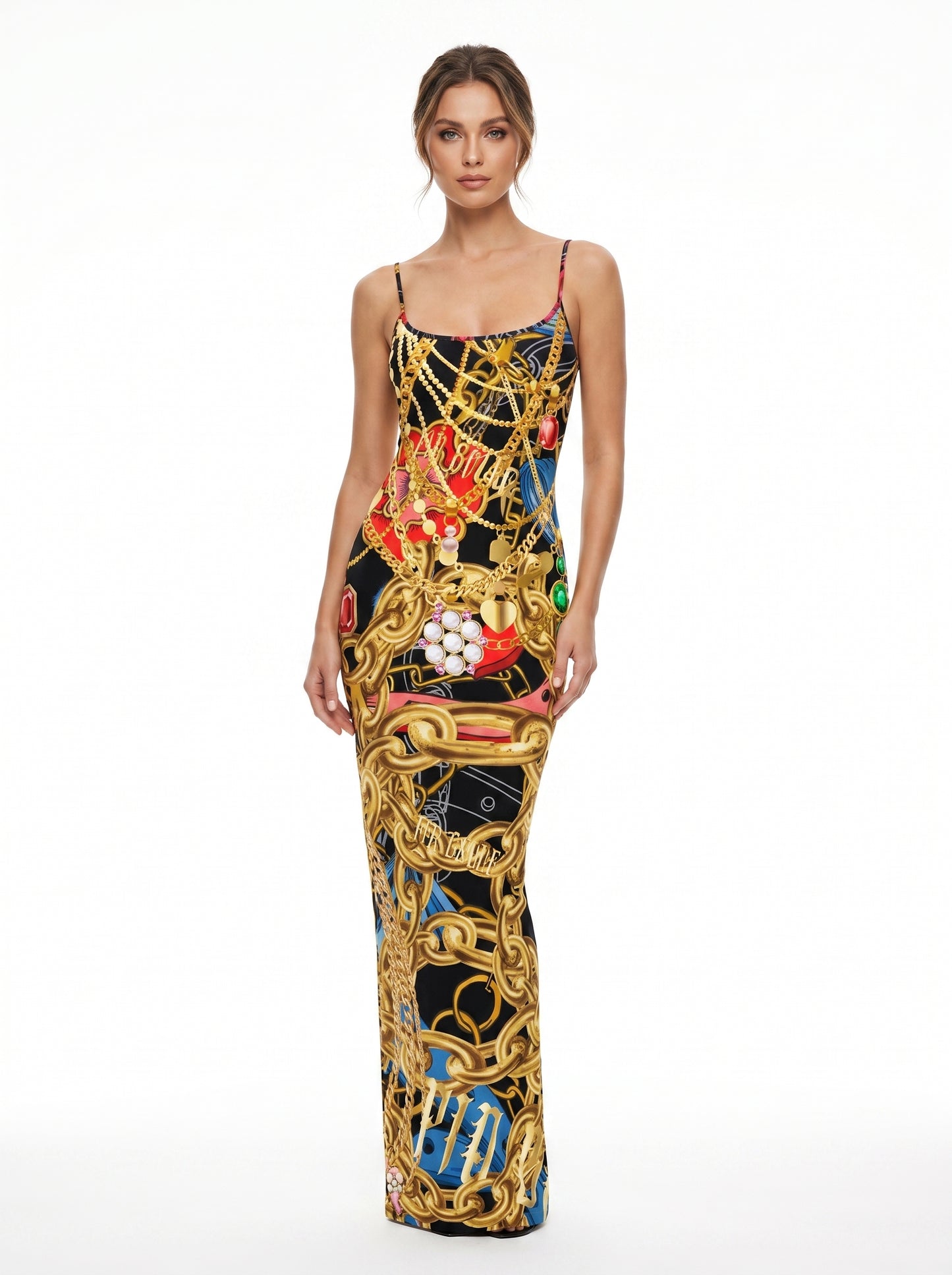 GO LUXURY CHAIN Dress Golden Eye