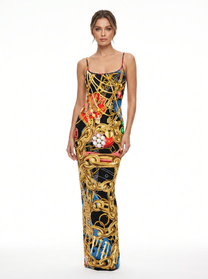 GO LUXURY CHAIN Dress Golden Eye