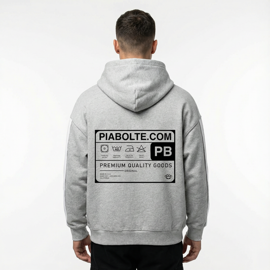 PIA BOLTE® Hoodie - Grey Retro Label