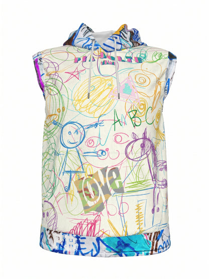 Hooded Vest children painting ᴸᴵᴹᴵᵀᴱᴰ - PIA BOLTE® COUTURE