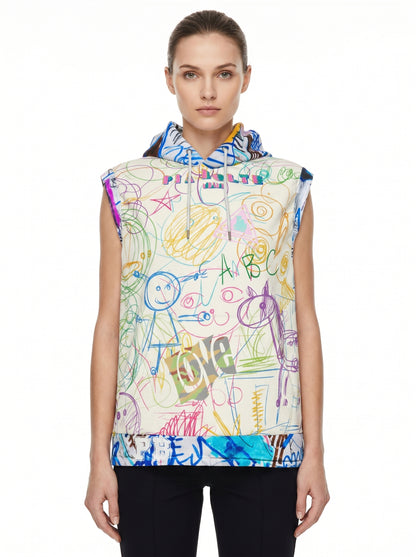 Hooded Vest children painting ᴸᴵᴹᴵᵀᴱᴰ - PIA BOLTE® COUTURE