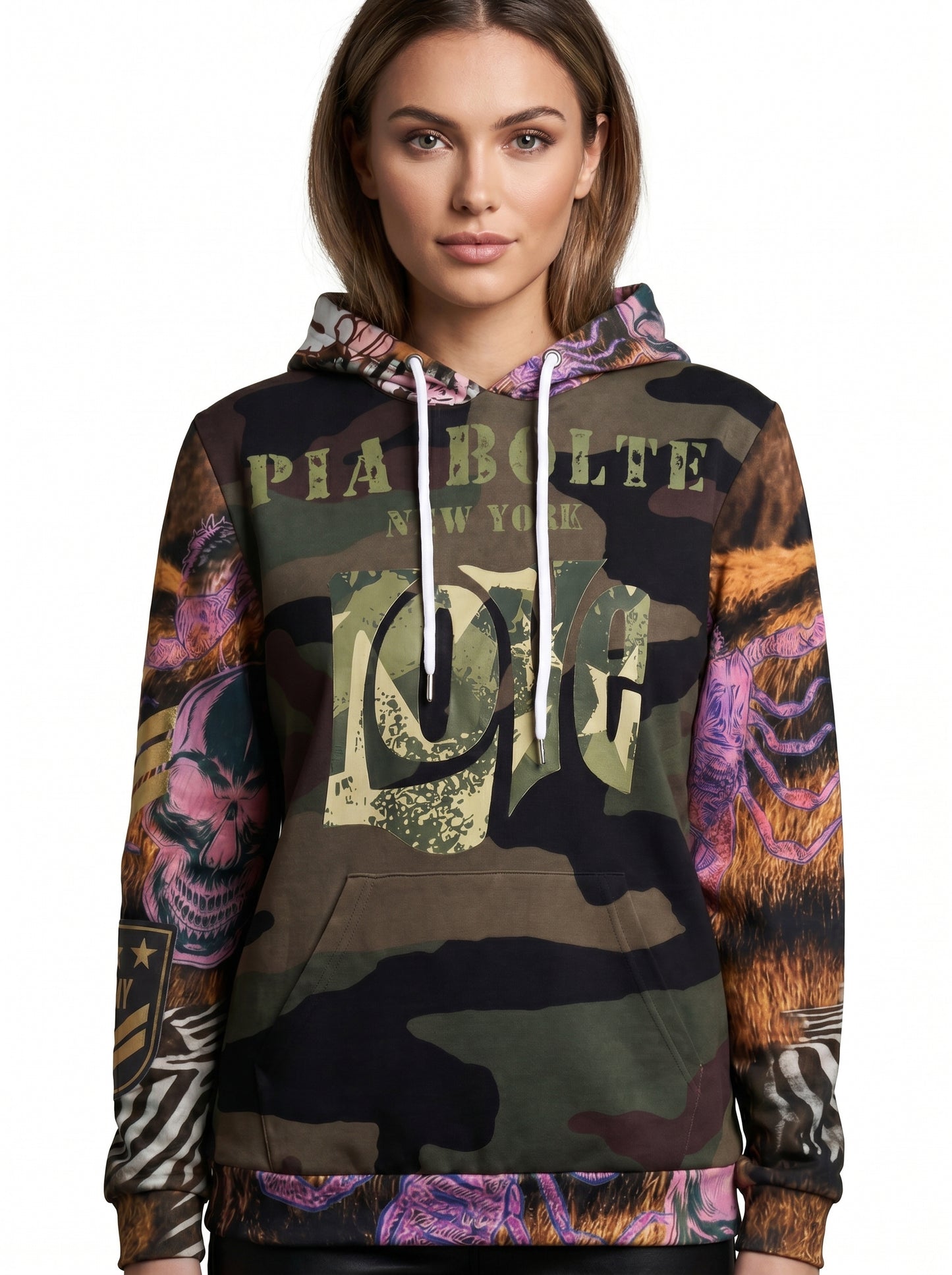 Hoodie camouflage LOVE - PIA BOLTE® COUTURE