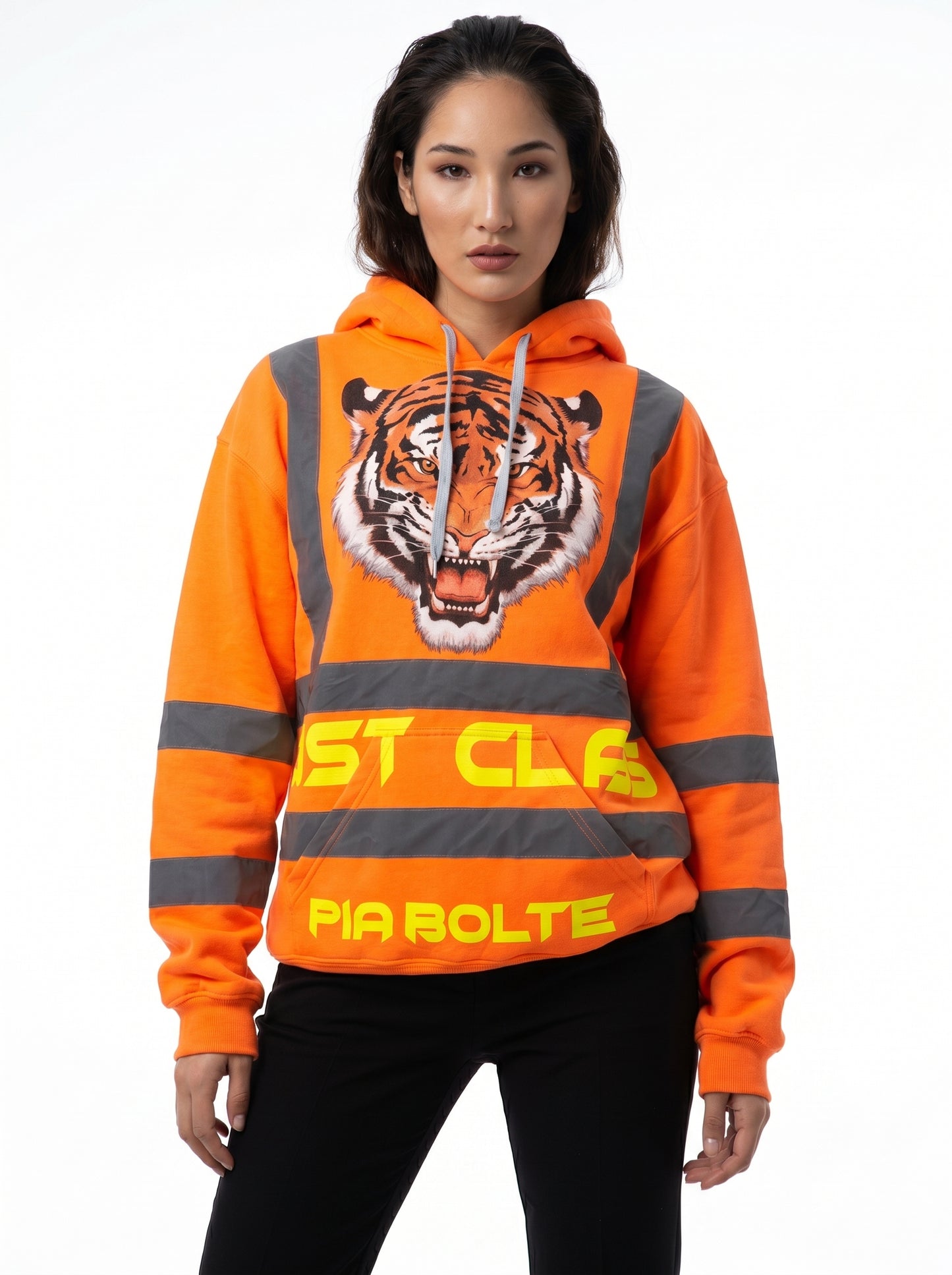 Hoodie construction Worker orange - PIA BOLTE® COUTURE