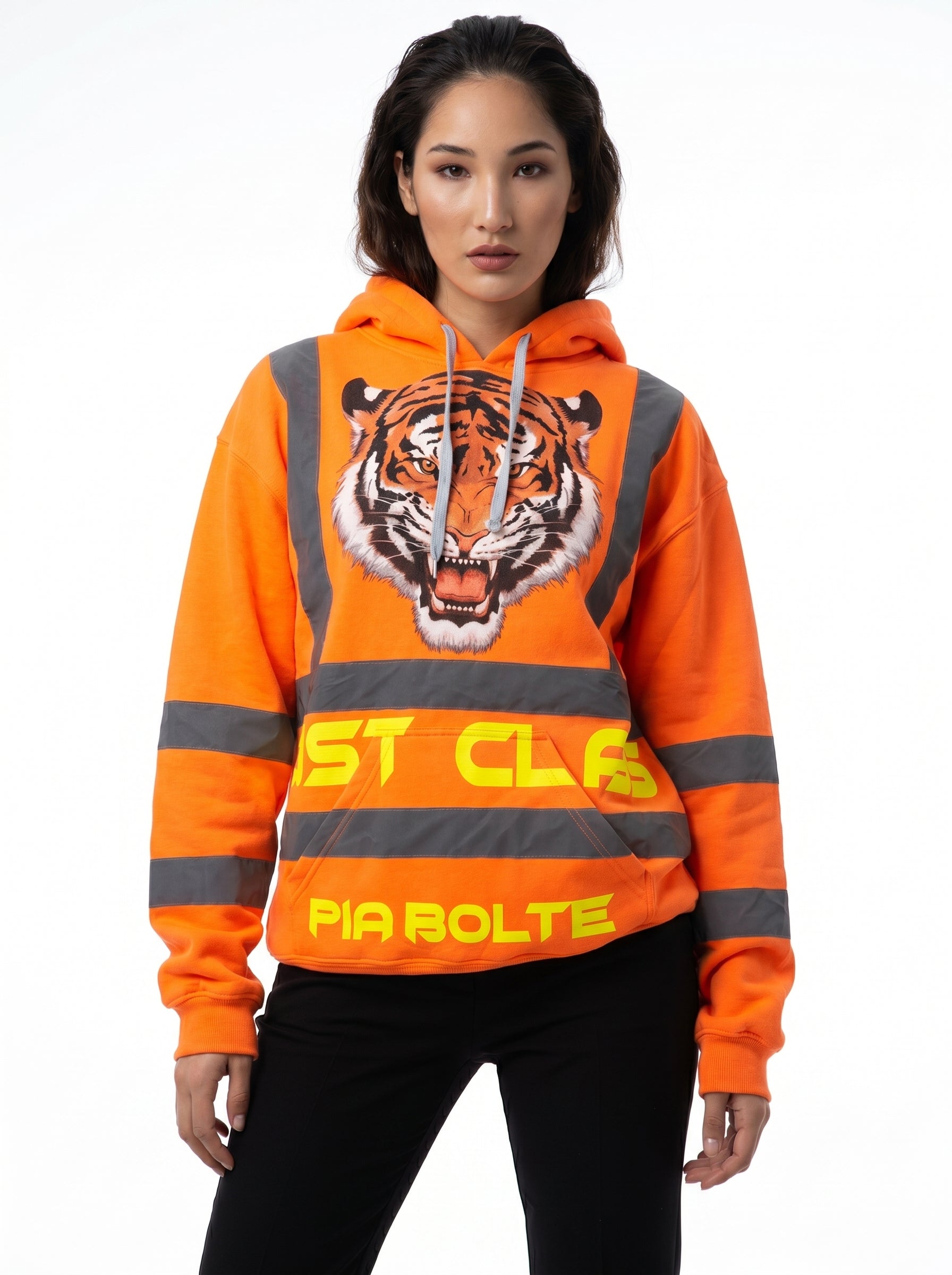 Hoodie construction Worker orange - PIA BOLTE® COUTURE