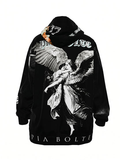 Hoodie Jesus 77 angels blackᴸᴵᴹᴵᵀᴱᴰ - PIA BOLTE® COUTURE