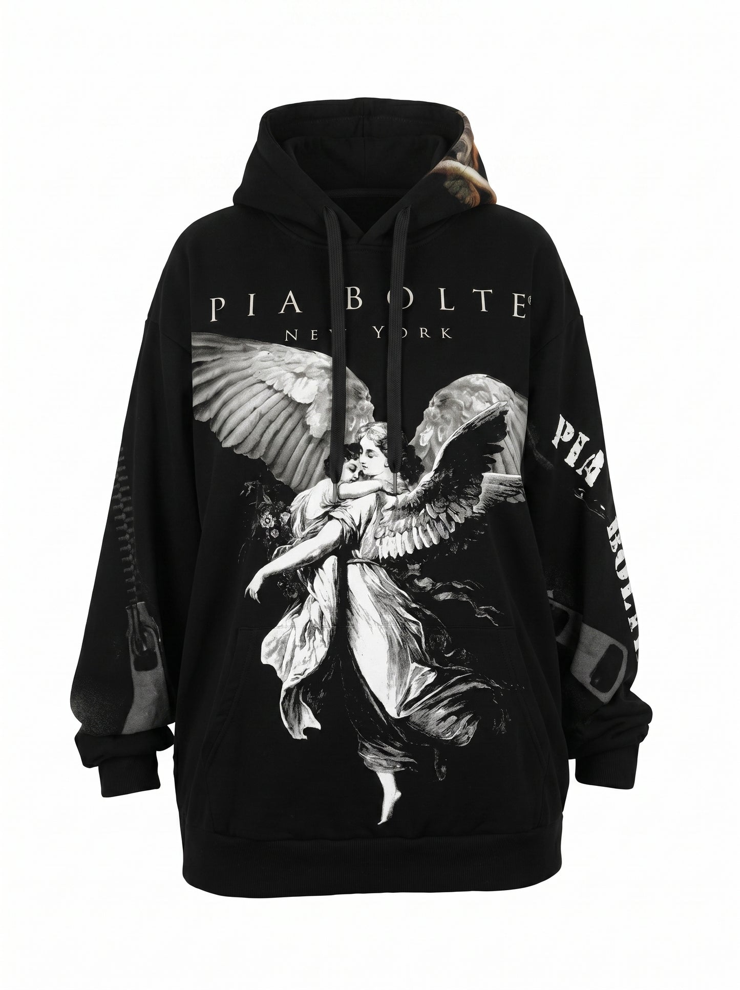 Hoodie Jesus 77 angels blackᴸᴵᴹᴵᵀᴱᴰ - PIA BOLTE® COUTURE