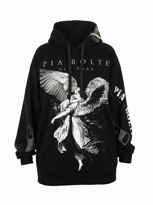 Hoodie Jesus 77 angels blackᴸᴵᴹᴵᵀᴱᴰ - PIA BOLTE® COUTURE