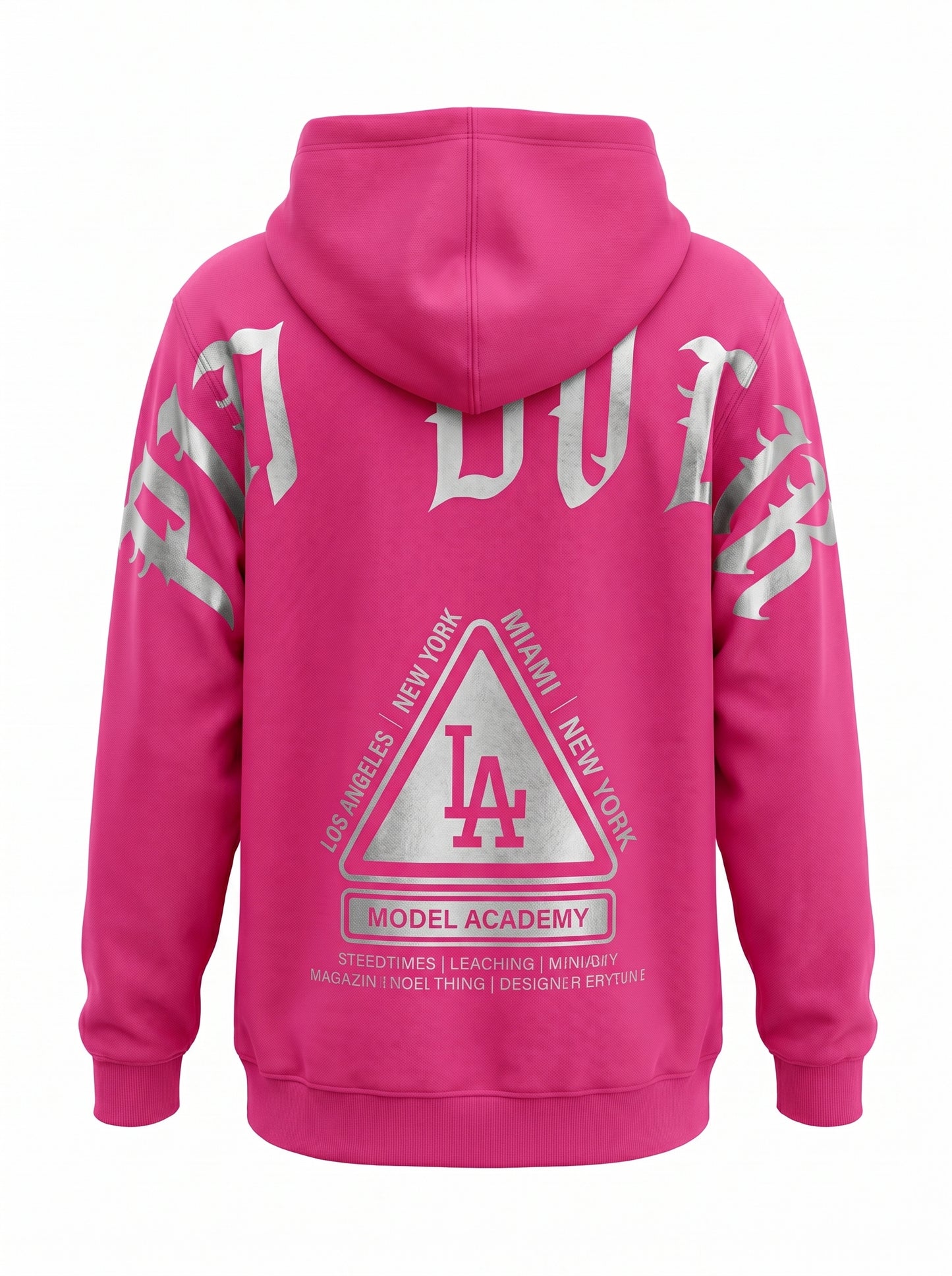 Hoodie LA pink silver - PIA BOLTE® COUTURE