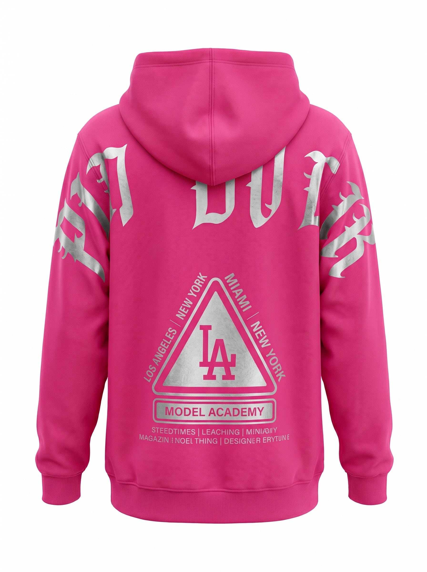 Hoodie LA pink silver - PIA BOLTE® COUTURE