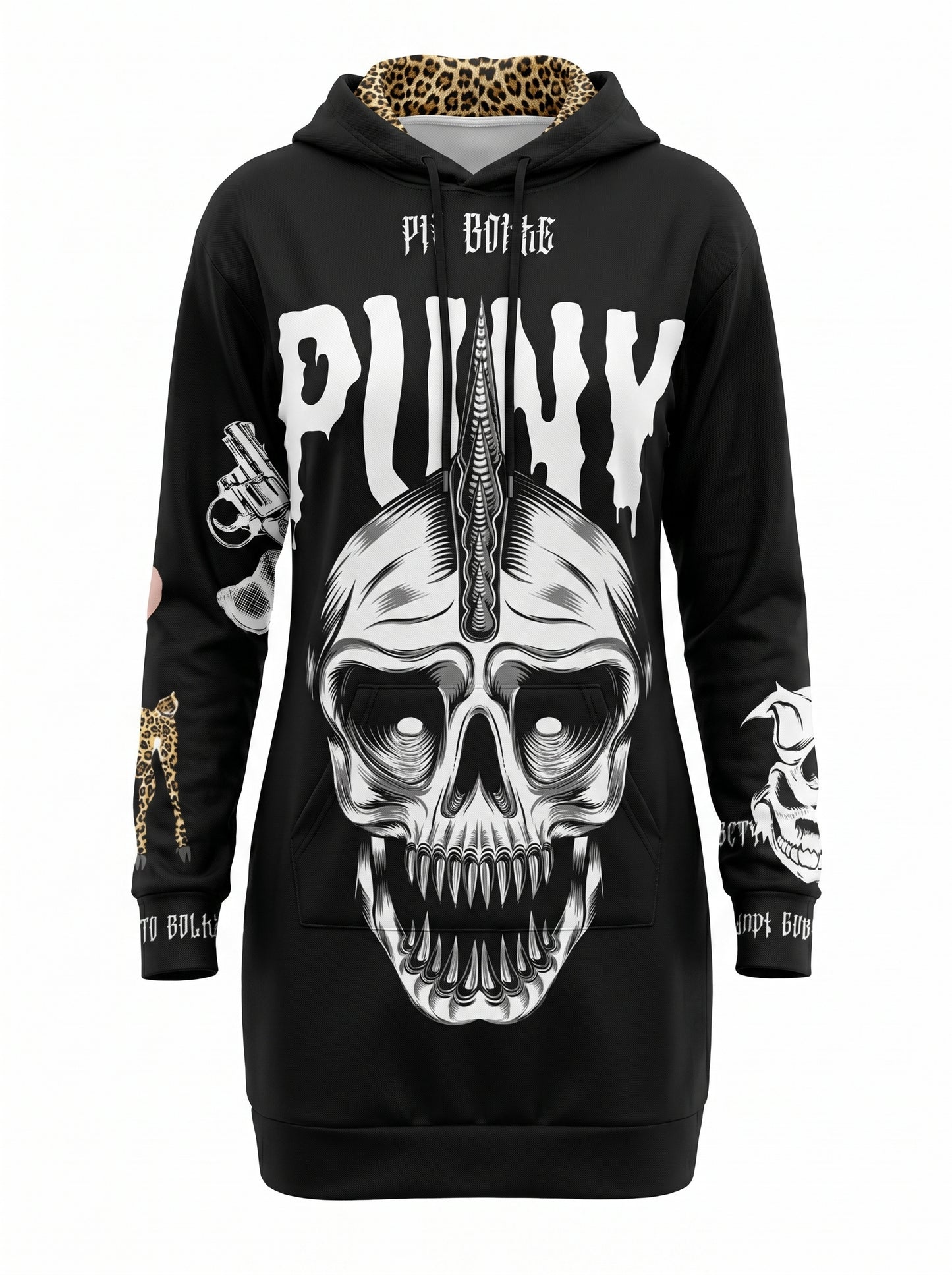Hoodie long Leo punk